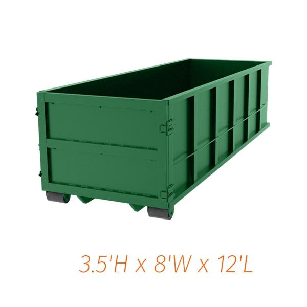 the rental duration for ten-yard dumpsters varies depending on the customer's needs